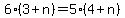 6%283%2Bn%29+=+5%284%2Bn%29