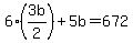 6%283b%2F2%29%2B5b=672