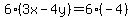6%283x-4y%29=6%28-4%29