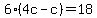 6%284c-c%29=18