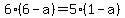 6%286-a%29=5%281-a%29