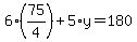 6%2875%2F4%29%2B5%2Ay=180