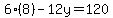 6%288%29-12y=120