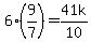 6%289%2F7%29=41k%2F10