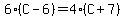 6%28C-6%29=4%28C%2B7%29