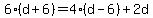6%28d%2B6%29=4%28d-6%29%2B2d
