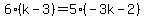 6%28k-3%29=5%28-3k-2%29