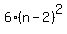 6%28n-2%29%5E2