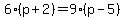 6%28p%2B2%29=9%28p-5%29