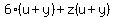 6%28u%2By%29%2Bz%28u%2By%29