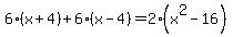 6%28x%2B4%29%2B6%28x-4%29=2%28x%5E2-16%29