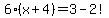 6%28x%2B4%29+=+3-2%21