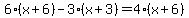 6%28x%2B6%29+-+3%28x%2B3%29+=4%28x%2B6%29