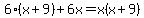 6%28x%2B9%29+%2B+6x=+x%28x%2B9%29