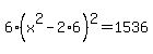 6%28x%5E2-2%2A6%29%5E2=1536