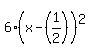 6%28x-%281%2F2%29%29%5E2