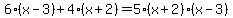 6%28x-3%29%2B4%28x%2B2%29=5%28x%2B2%29%28x-3%29