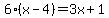 6%28x-4%29=3x%2B1
