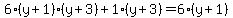 6%28y%2B1%29%28y%2B3%29%2B1%28y%2B3%29=6%28y%2B1%29