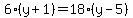 6%28y%2B1%29=18%28y-5%29