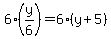 6%28y%2F6%29+=+6%28y%2B5%29