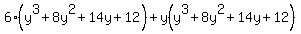 6%28y%5E3%2B8y%5E2%2B14y%2B12%29%2By%28y%5E3%2B8y%5E2%2B14y%2B12%29