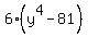 6%28y%5E4+-+81%29