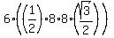 6%2A%28%281%2F2%29%2A8%2A8%2A%28sqrt%283%29%2F2%29%29