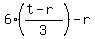 6%2A%28%28t-r%29%2F3%29+-+r