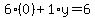 6%2A%280%29%2B1%2Ay=6