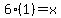 6%2A%281%29=x