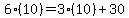 6%2A%2810%29=3%2A%2810%29%2B30