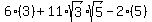 6%2A%283%29%2B11%2Asqrt%283%29sqrt%285%29-2%2A%285%29