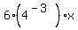 6%2A%284%5E%28-3%29%29%2Ax