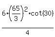 6%2A%2865%2F3%29%5E2%2Acot%2830%29%2F4