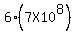 6%2A%287X10%5E8%29