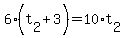 6%2A%28t%5B2%5D%2B3%29=10%2At%5B2%5D