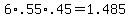 6%2A.55%2A.45=1.485