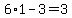 6%2A1-3=3