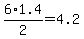 6%2A1.4%2F2=4.2