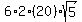 6%2A2%2820%29sqrt%285%29
