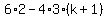 6%2A2+-+4%2A3%28k%2B1%29