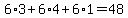 6%2A3+%2B+6%2A4+%2B+6%2A1+=+48