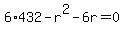 6%2A432-r%5E2-6r=0