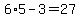 6%2A5-3=27