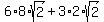 6%2A8%2Asqrt%282%29+%2B+3%2A2%2Asqrt%282%29