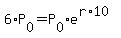 6%2AP%5B0%5D+=+P%5B0%5De%5E%28r%2A10%29