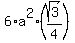 6%2Aa%5E2%2A%28sqrt%283%29%2F4%29