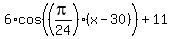 6%2Acos%28%28pi%2F24%29%28x-30%29%29%2B11