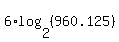 6%2Alog%282%2C%28960.125%29%29